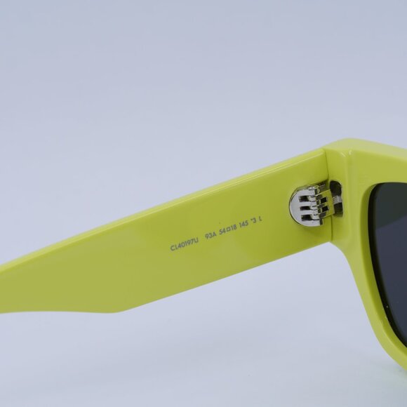 ?️ New Celine CL40197U 93A Sunglasses - Lime Frame, Smoke Lenses main image 6
